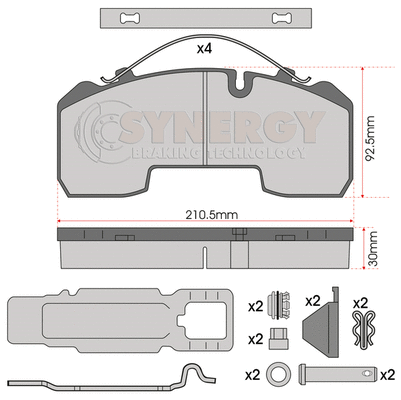Brake Pad Set, disc brake (SYN3001K)