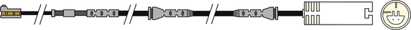 Warning Contact, brake pad wear
