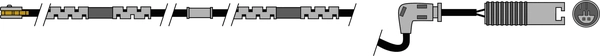 Warning Contact, brake pad wear (JCW208)
