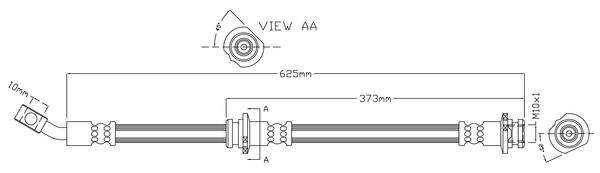 Brake Hose (JBH1402R)