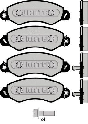 Brake Pad Set, disc brake (JCP114)
