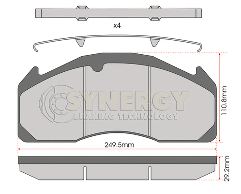 Brake Pad Set, disc brake (SYN2388)