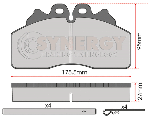 Brake Pad Set, disc brake (SYN3024K)