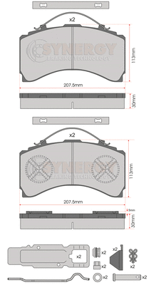 Brake Pad Set, disc brake (SYN3105K)