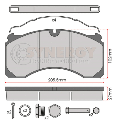Brake Pad Set, disc brake (SYN3109K)