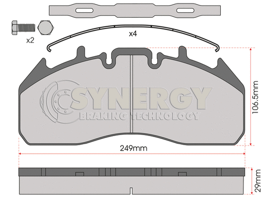 Brake Pad Set, disc brake (SYN2006)