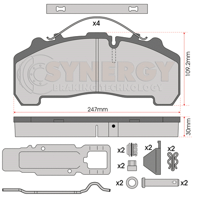 Brake Pad Set, disc brake (SYN3000K)