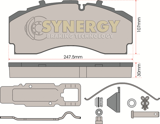 Brake Pad Set, disc brake (SYN2022K)
