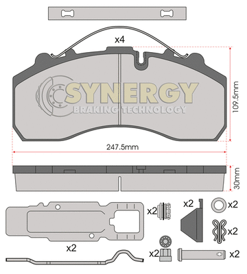Brake Pad Set, disc brake (SYN2988K)