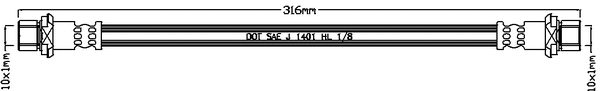 Brake Hose (JBH1418)