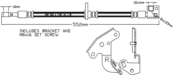 Brake Hose (JBH1330R)