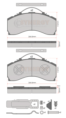 Brake Pad Set, disc brake (SYN3104K)