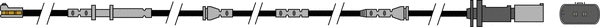 Warning Contact, brake pad wear