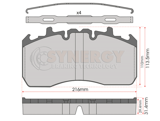 Brake Pad Set, disc brake (SYN3010)