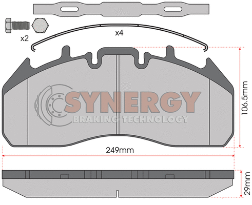 Brake Pad Set, disc brake (SYN3006)