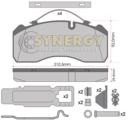 Brake Pad Set, disc brake (SYN2329K)