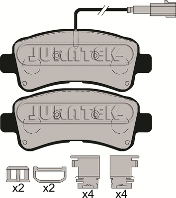 Brake Pad Set, disc brake (JCP8173)
