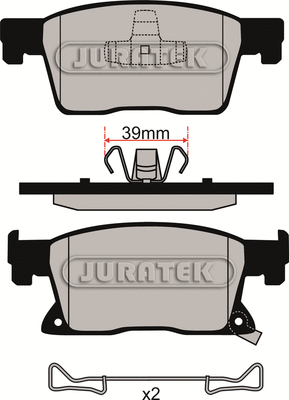 Brake Pad Set, disc brake (JCP8153)