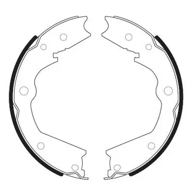 Brake Shoe Set, parking brake (FT0927)