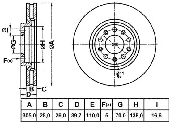 Brake Disc (FR0996V)