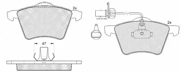 Brake Pad Set, disc brake (FP3271E)
