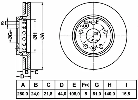 Brake Disc (FR1005V)