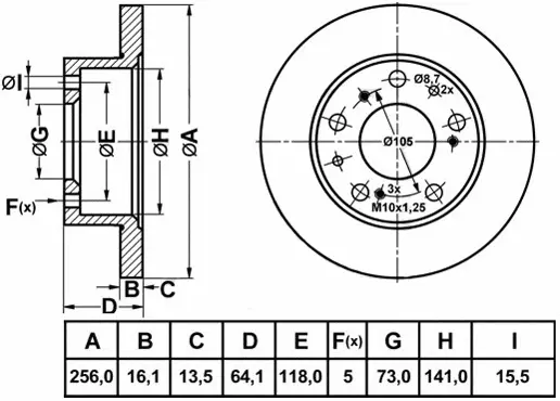 Brake Disc (FR0978)