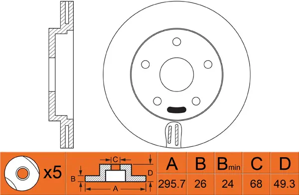 Brake Disc (FR0527V)