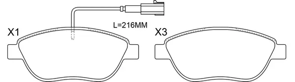 Brake Pad Set, disc brake (FP2320E)