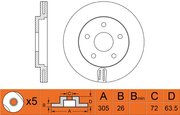 Brake Disc (FR0259V)