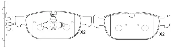Brake Pad Set, disc brake (FP1865)