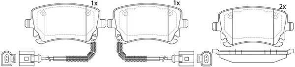 Brake Pad Set, disc brake (FP1018E)