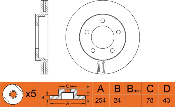 Brake Disc (FR0404V)