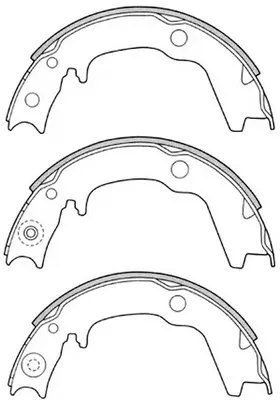 Brake Shoe Set, parking brake (FT3308)