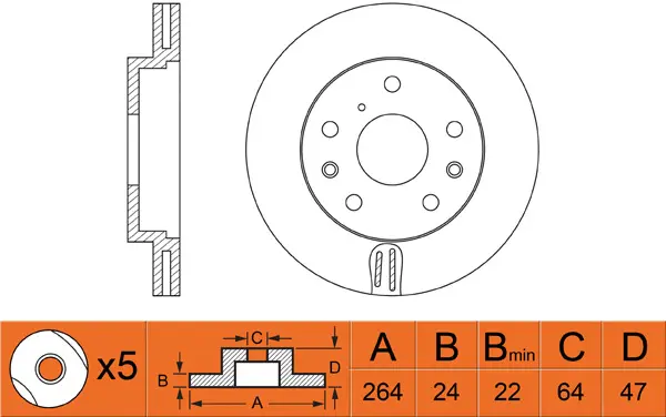 Brake Disc (FR0457V)