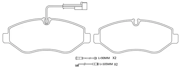 Brake Pad Set, disc brake (FP1316E)