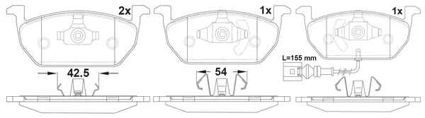 Brake Pad Set, disc brake (FP1968E)
