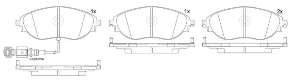 Brake Pad Set, disc brake (FP1633E)