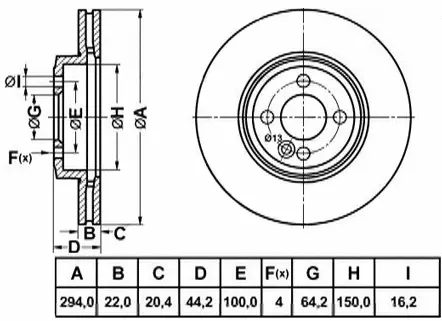 Brake Disc (FR0979V)