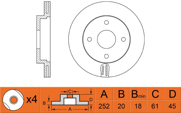 Brake Disc (FR0282V)