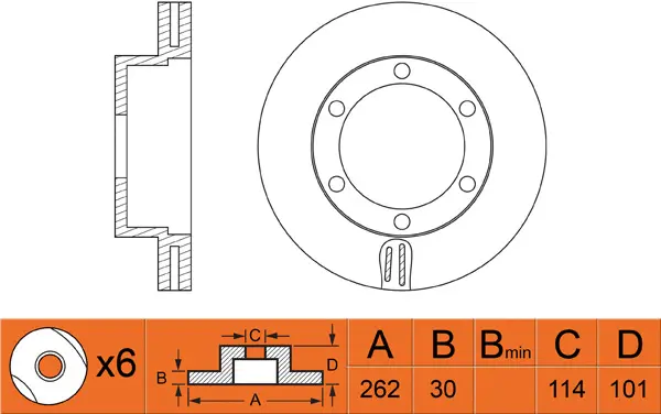 Brake Disc (FR0376V)