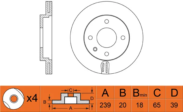 Brake Disc (FR0390V)