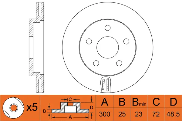 Brake Disc (FR0306V)