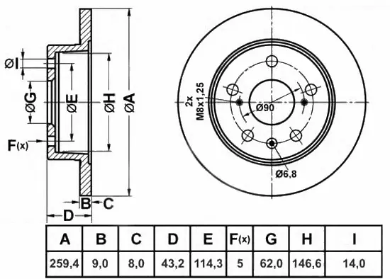 Brake Disc (FR0828)