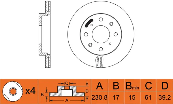 Brake Disc (FR0460V)