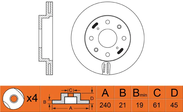 Brake Disc (FR0485V)