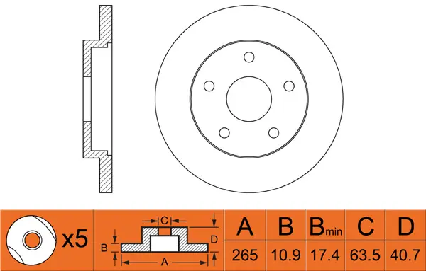 Brake Disc (FR0302)