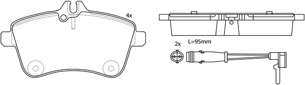 Brake Pad Set, disc brake (FP1243E)