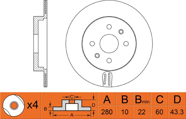 Brake Disc (FR0314V)