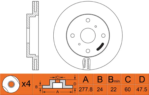 Brake Disc (FR0434V)